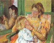 Mary Cassatt Mother Combing her Child Hair France oil painting reproduction
